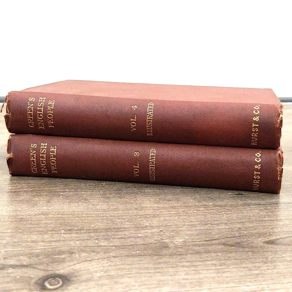 Antique books History of the English people by John Richard Green Vol. 3 & 4